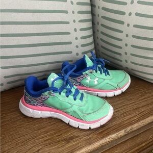 Under Armour Kids Sneakers - Aqua and Navy